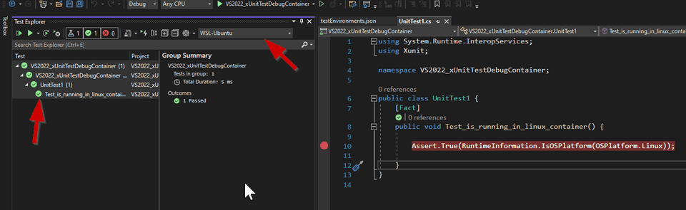 VS2022 - Test Passing